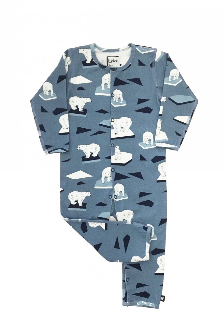 Blue romper with polar bears ZRA1001