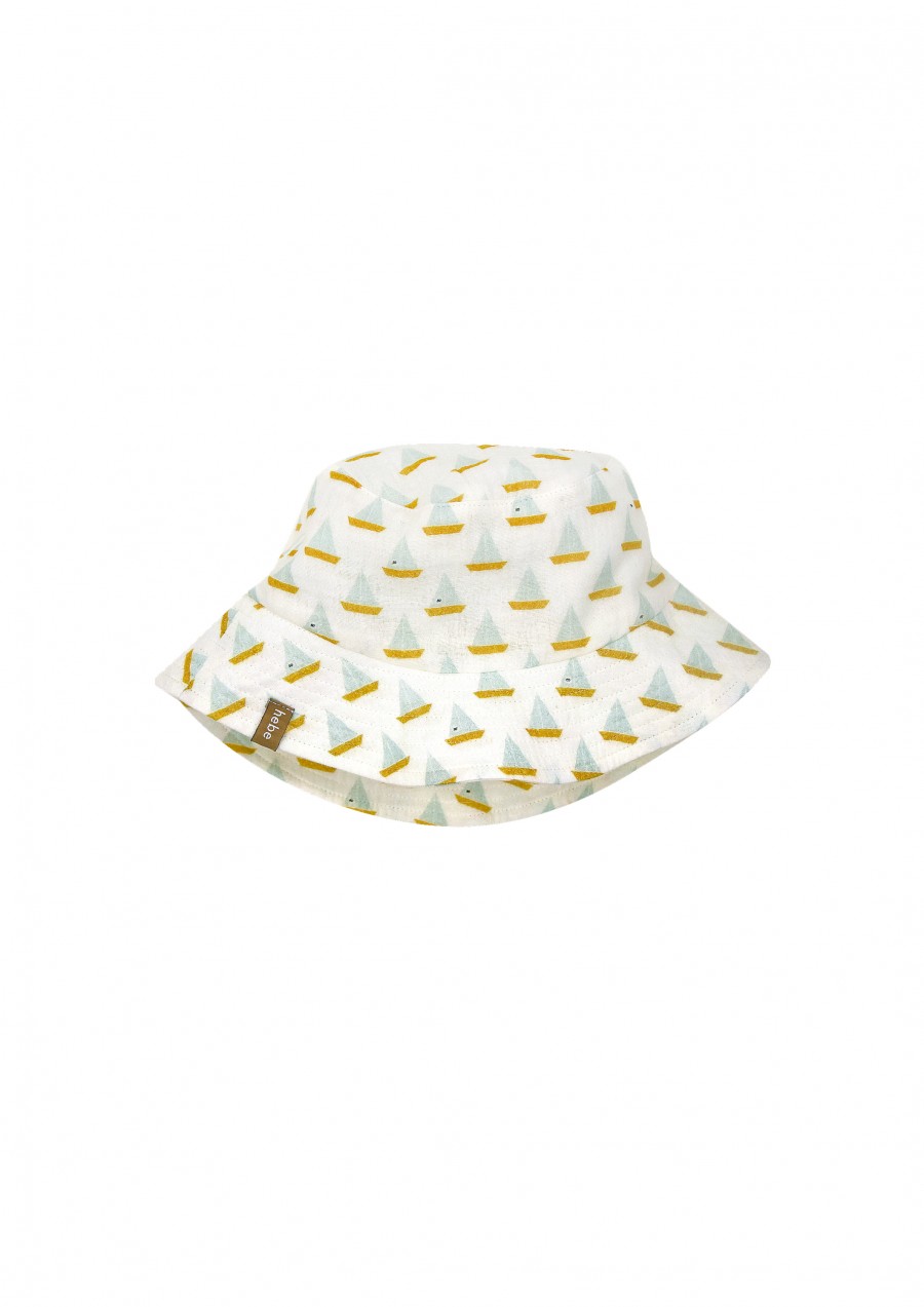 Sun hat muslin with yacht print SS23345