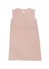 Pink linen dress with ruffles SS180138