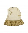 Exclusive dress golden with frill FW20064L