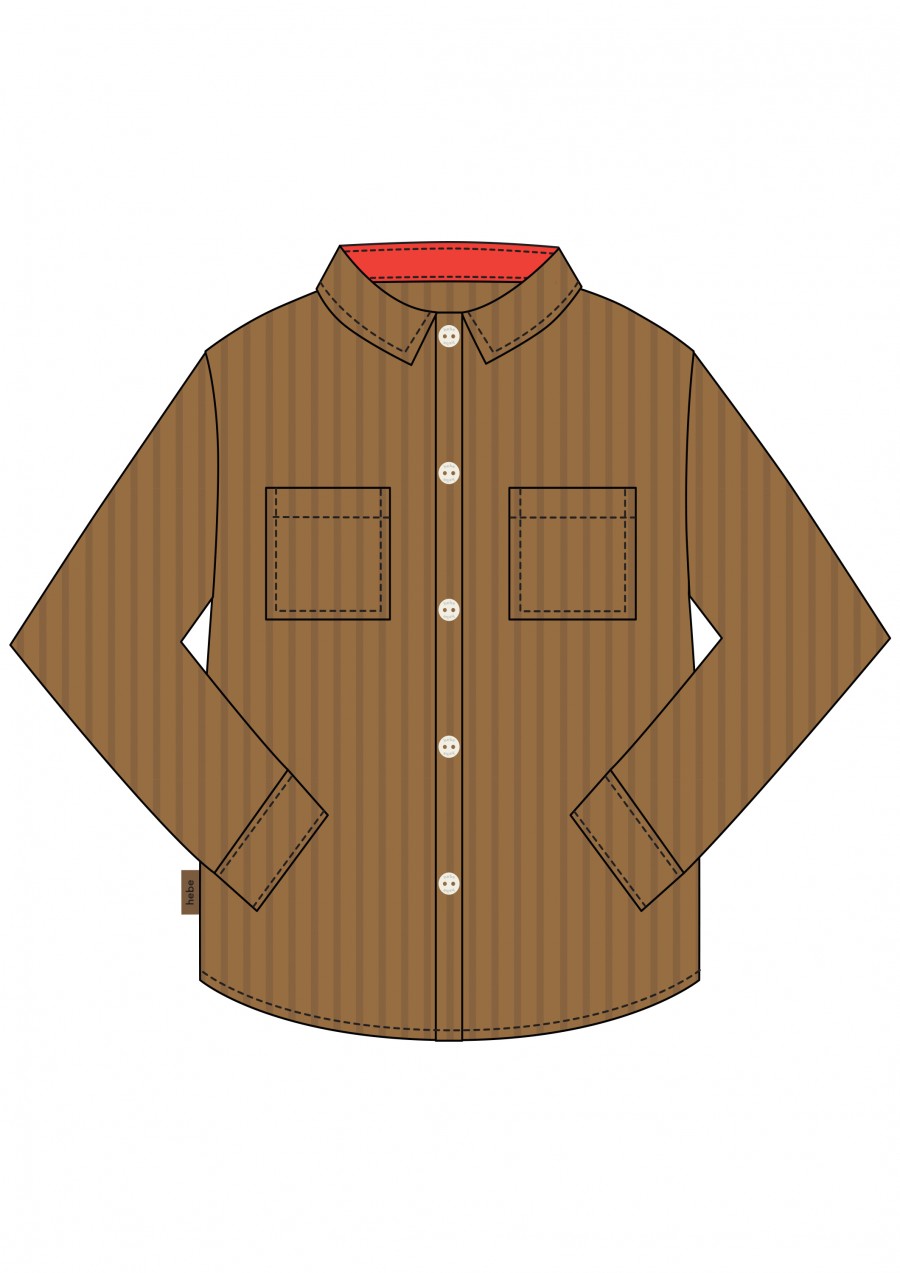 Shirt brown corduroy for female FW23237