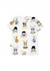 Top white with Easter bunny print E21006