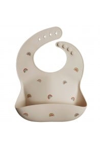 Mushie Silicone Bib - Rainbow