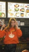 Hebe.Concept collab Anna Panna  sweater orange RAMEN for adults super ovesize 0187_AP0002