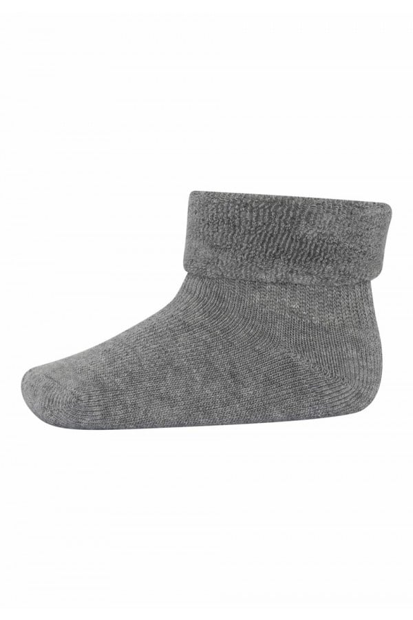 Cotton baby sock, grey melange 709-0-491
