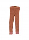 Leggings pink merino wool ribbed FW23149