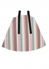 Dress with black straps and pastel stripes SS20021