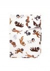 Blanket with allover cat and dog print FW24026