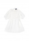 Dress white cotton lace with sleeves (with full lining) SS24517