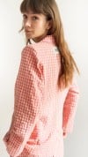 Jacket raspberry pink checkers for female 0030_S25042
