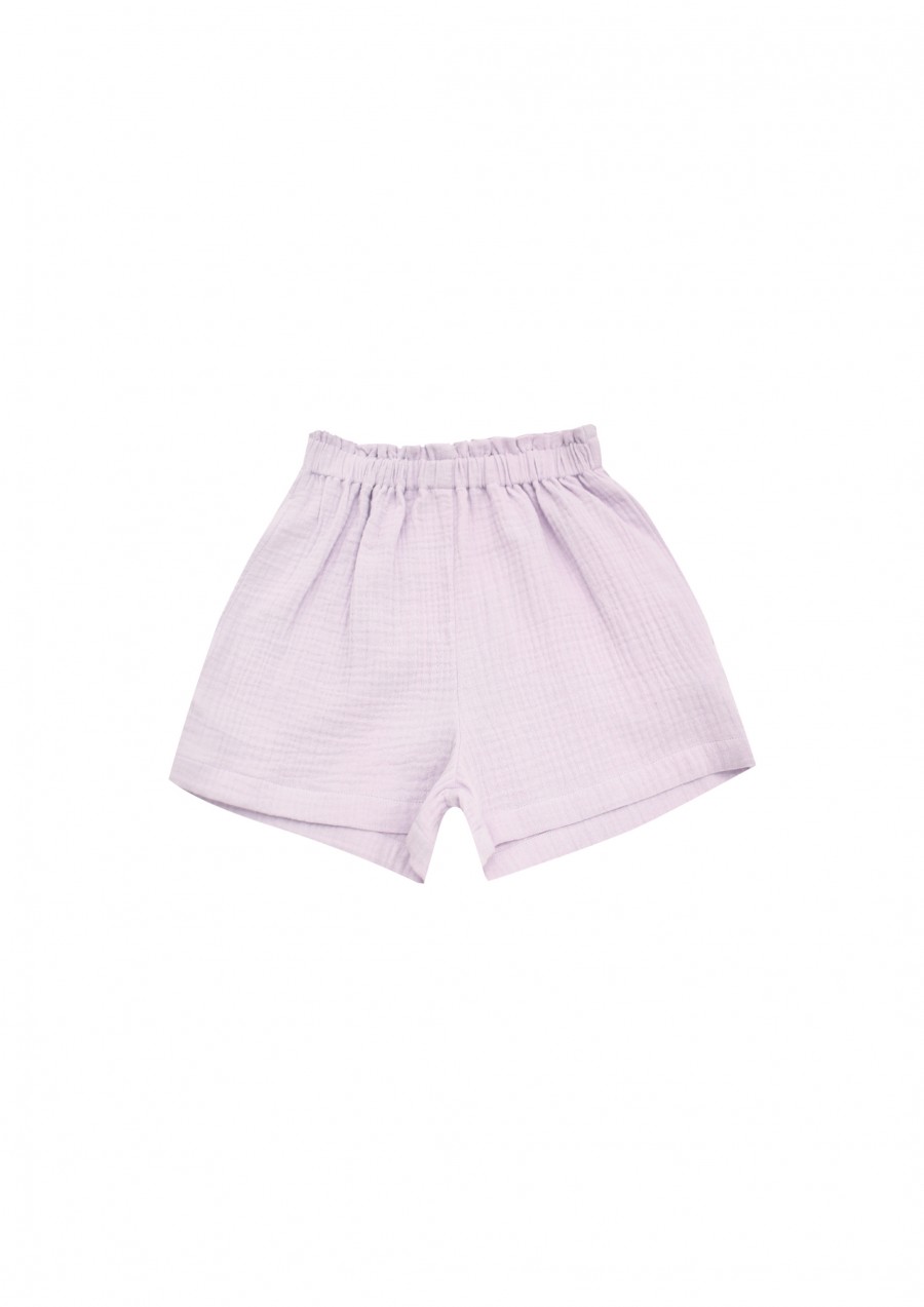 Shorts lilac muslin for girls SS22247L