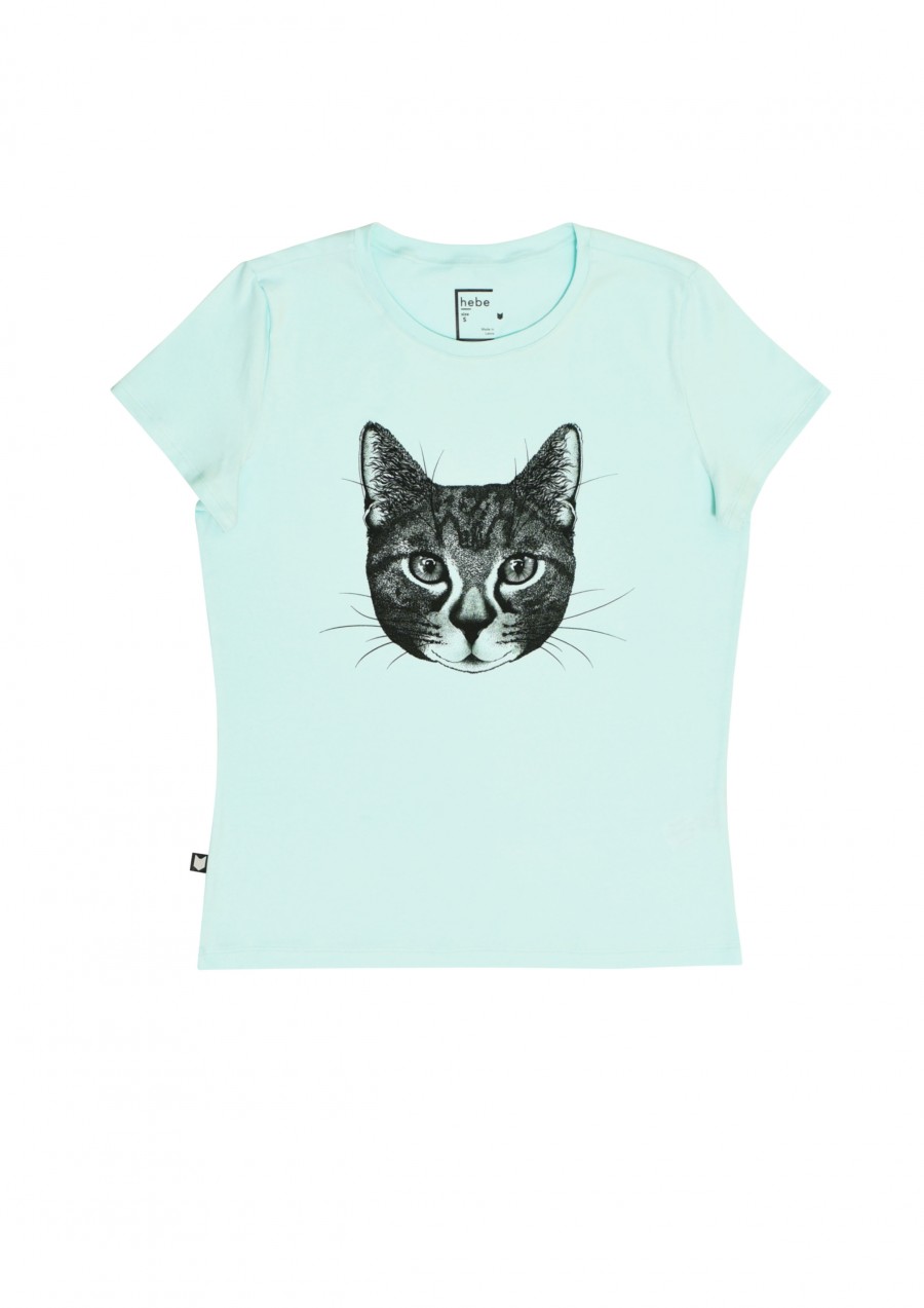 Top light mint green with cat FW18216