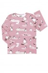 Pink top with penguins and seals MTO1011