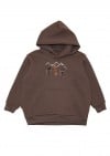 Hoodie cappuchiono with Winter emroidery FW24166