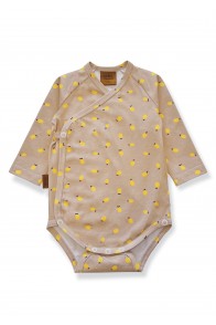 Wrap body with small lemon allover print