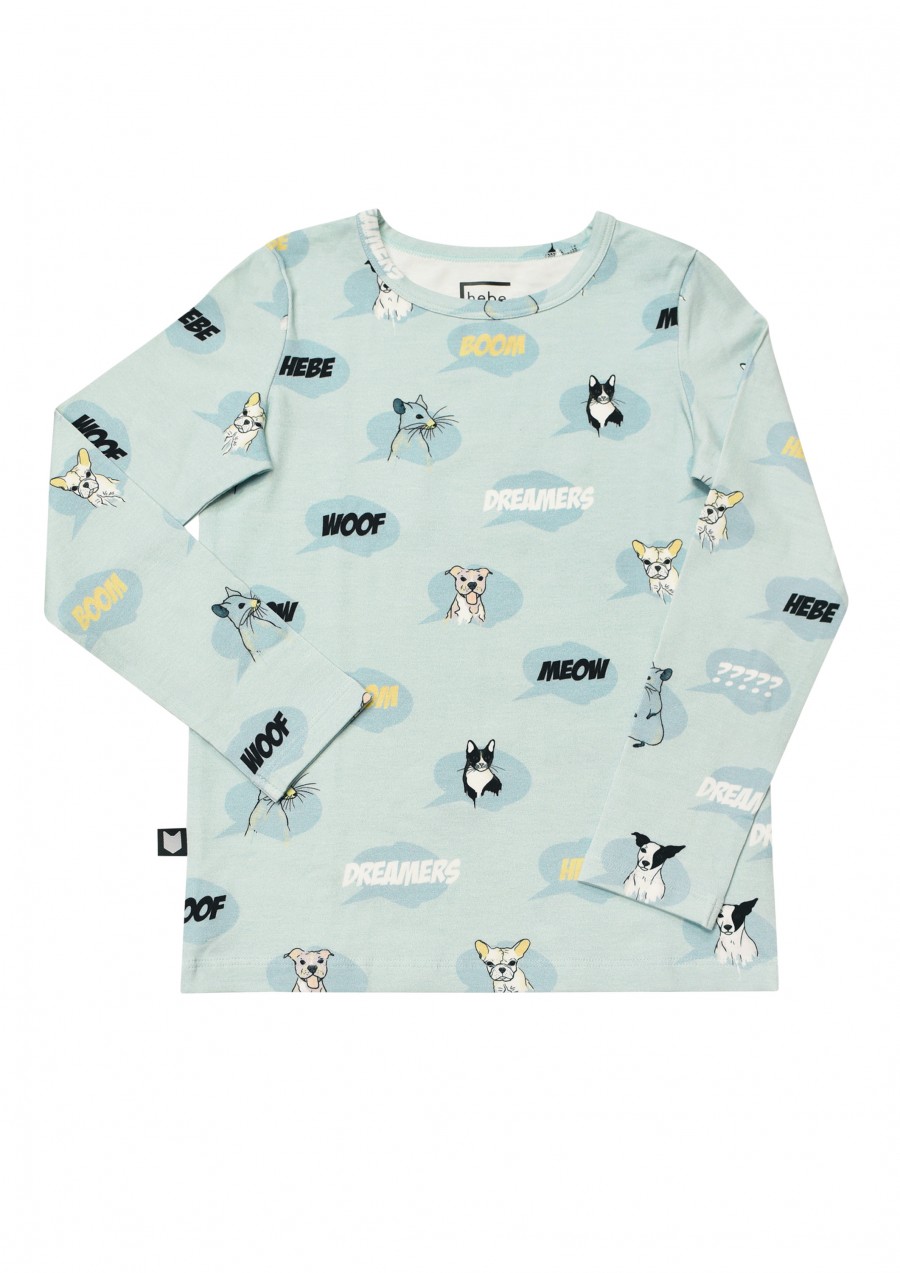 Top mint with comic print SS19177