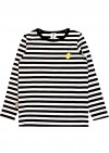 Top with black white stripes and embroidery for male SS23028