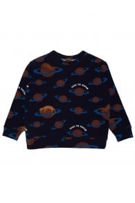 Sweatshirt with allover planet print