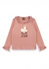 Top with Duck Queen  placment print pink 0330_F25119