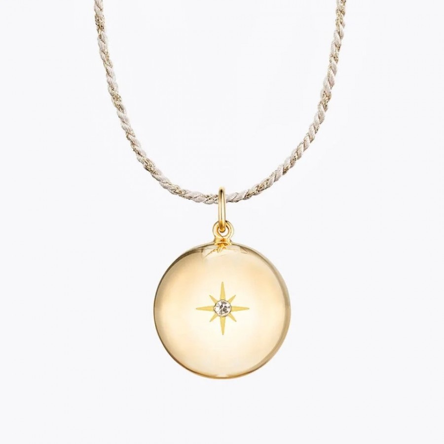 Pregnancy necklace Lucky Star (gold on cord) 212BETOIL2