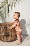 Long romper with pink animal print SS21124