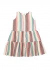 Dress with frill and pastel stripes SS20020
