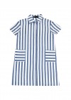 Shirt dress with marine blue stripes SS21337