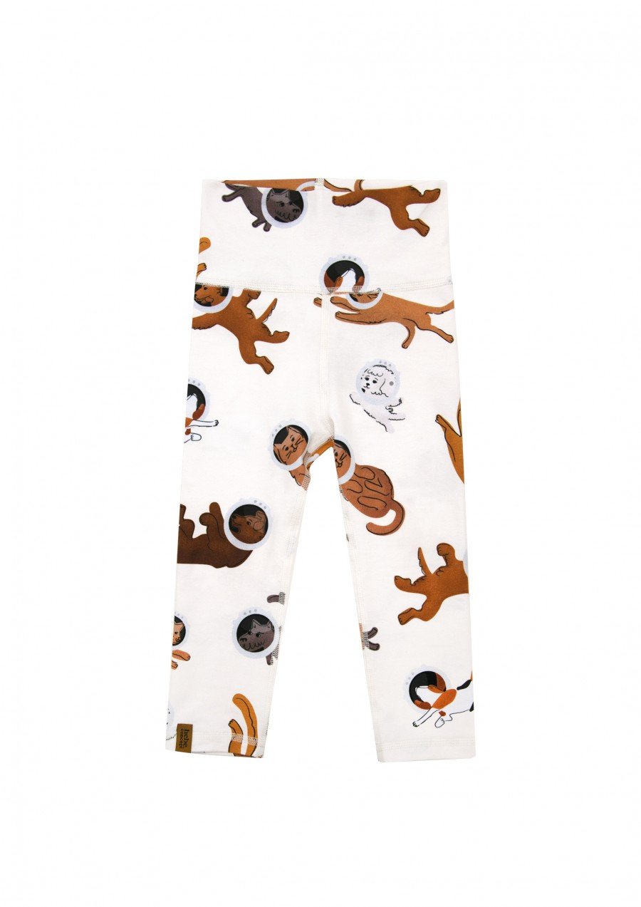 Leggings high waist with allover cat and dog print FW24029