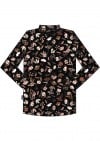 Blouse with floral black print for female FW21039