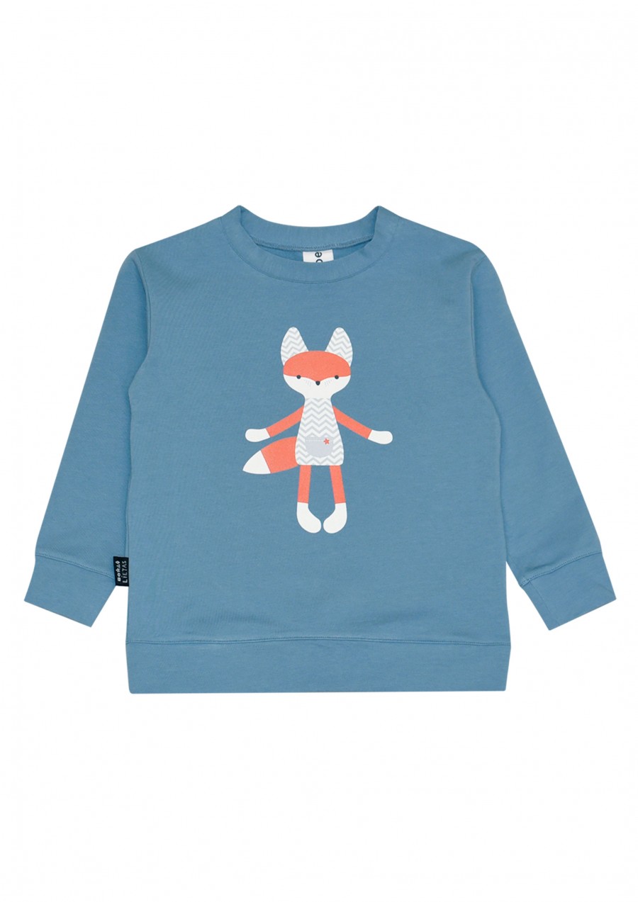 Sweater dusty blue with Tuta fox TUT016