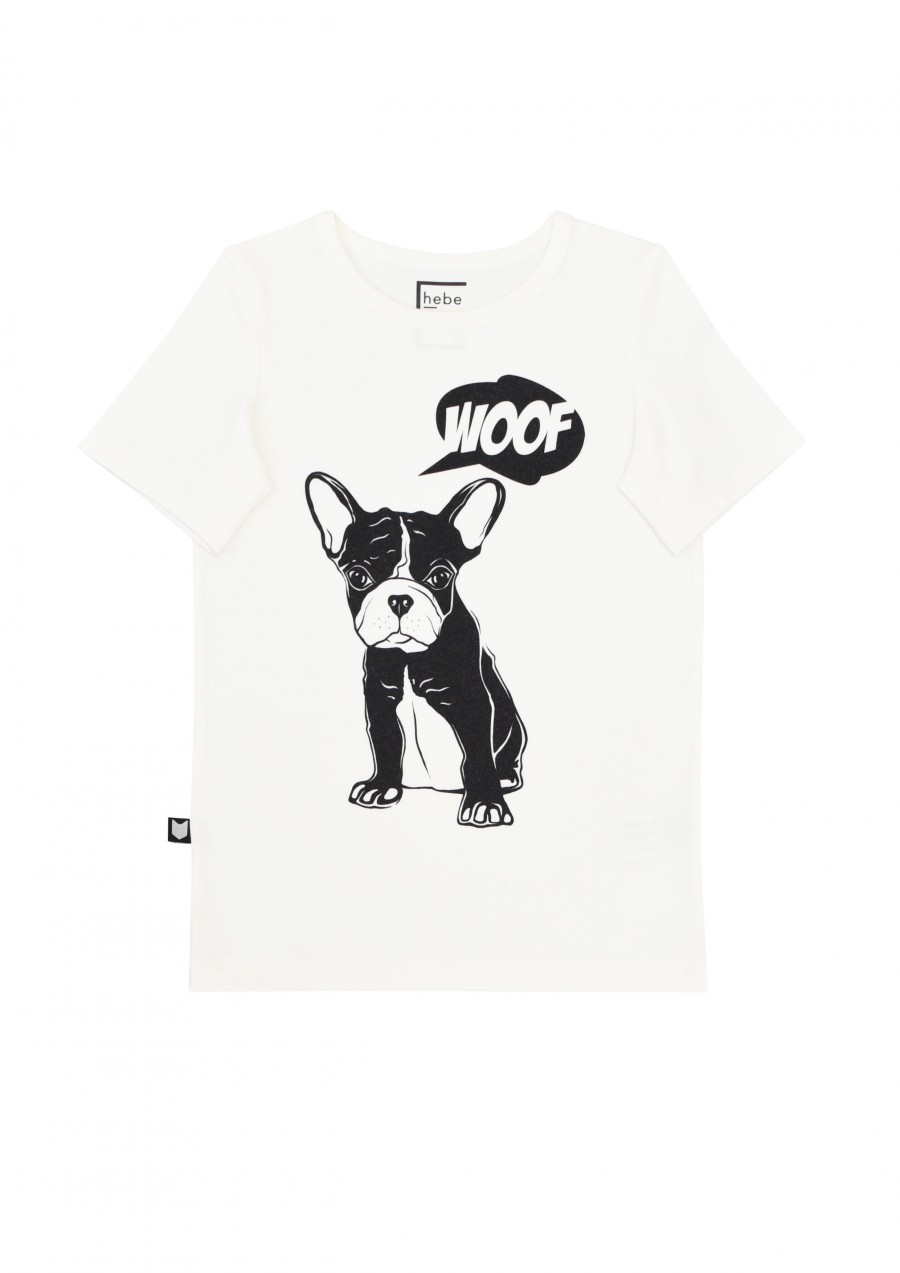 Top white with dog SS19089