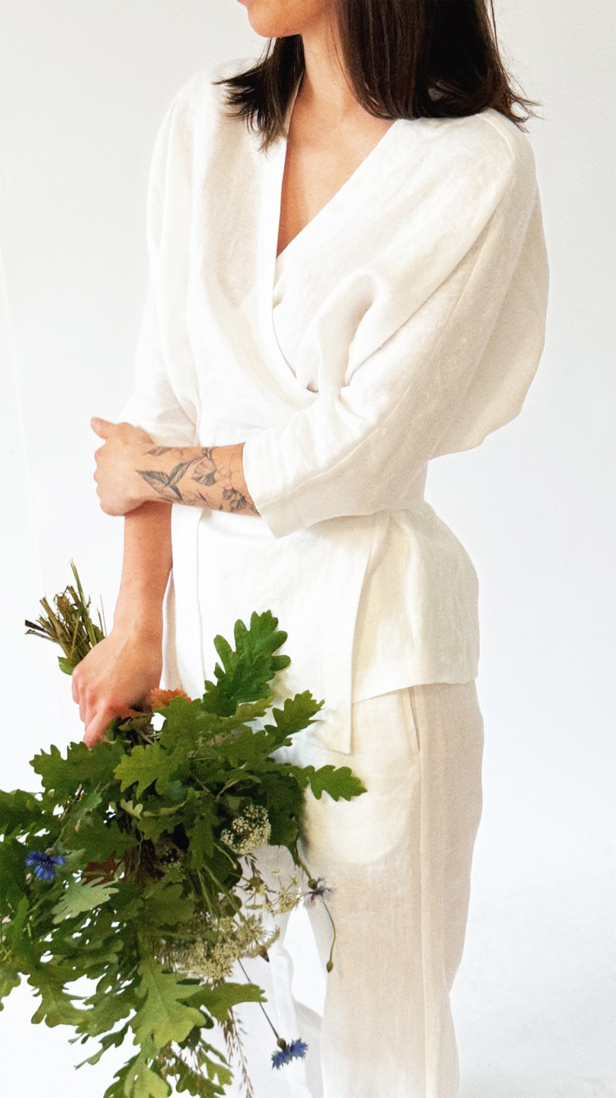 Blouse white linen 05001_S25419