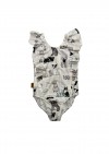 Bathing suit with dog and cat print SS24543