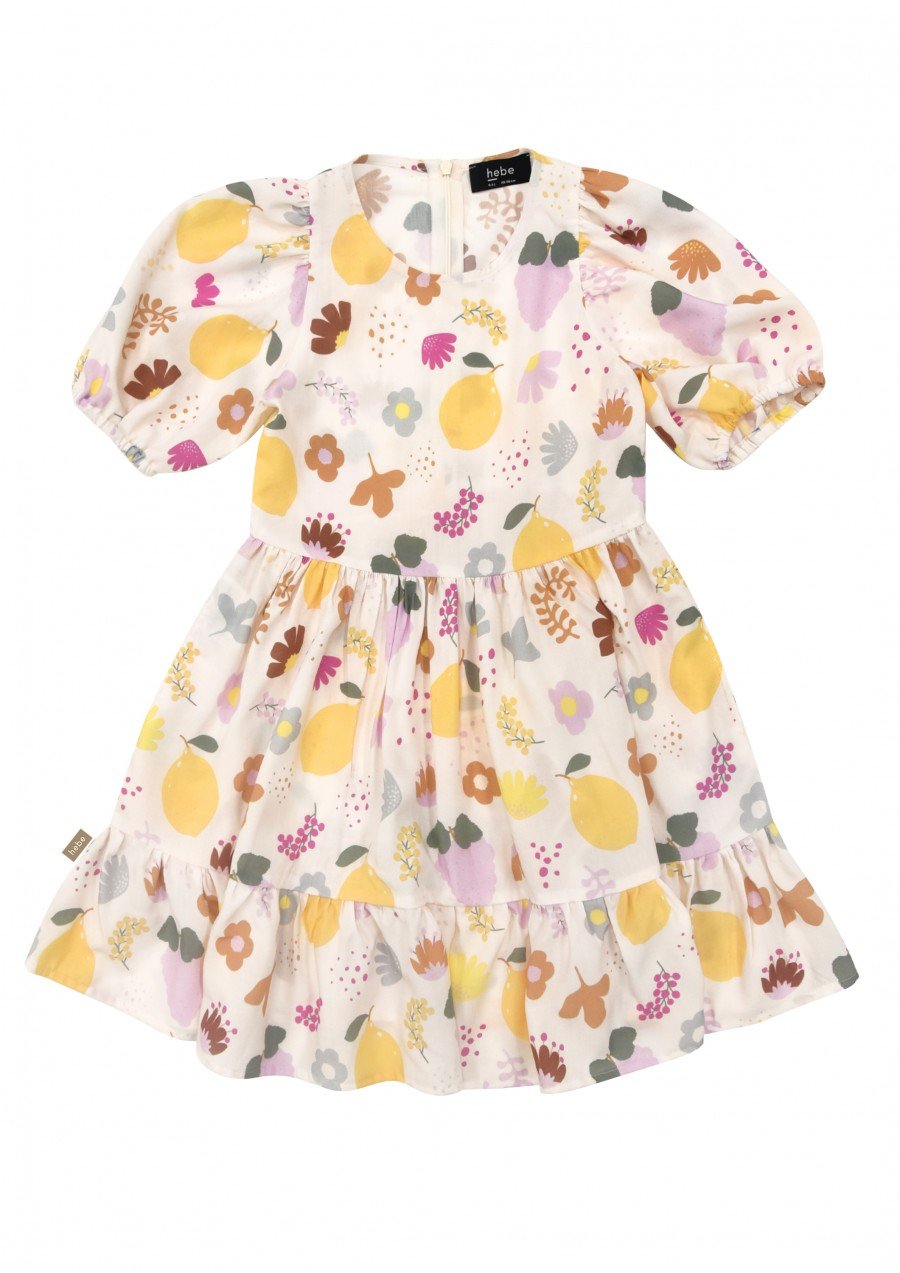 Dress with floral and fruit print SS23172L