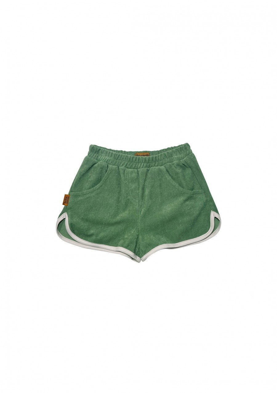 Shorts green terry loop 0126_S25125