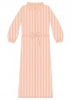 Dress coral stripes with buttons for female SS20157