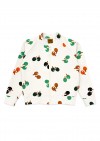 Jacket off-white warm with ping pong print SS24038L
