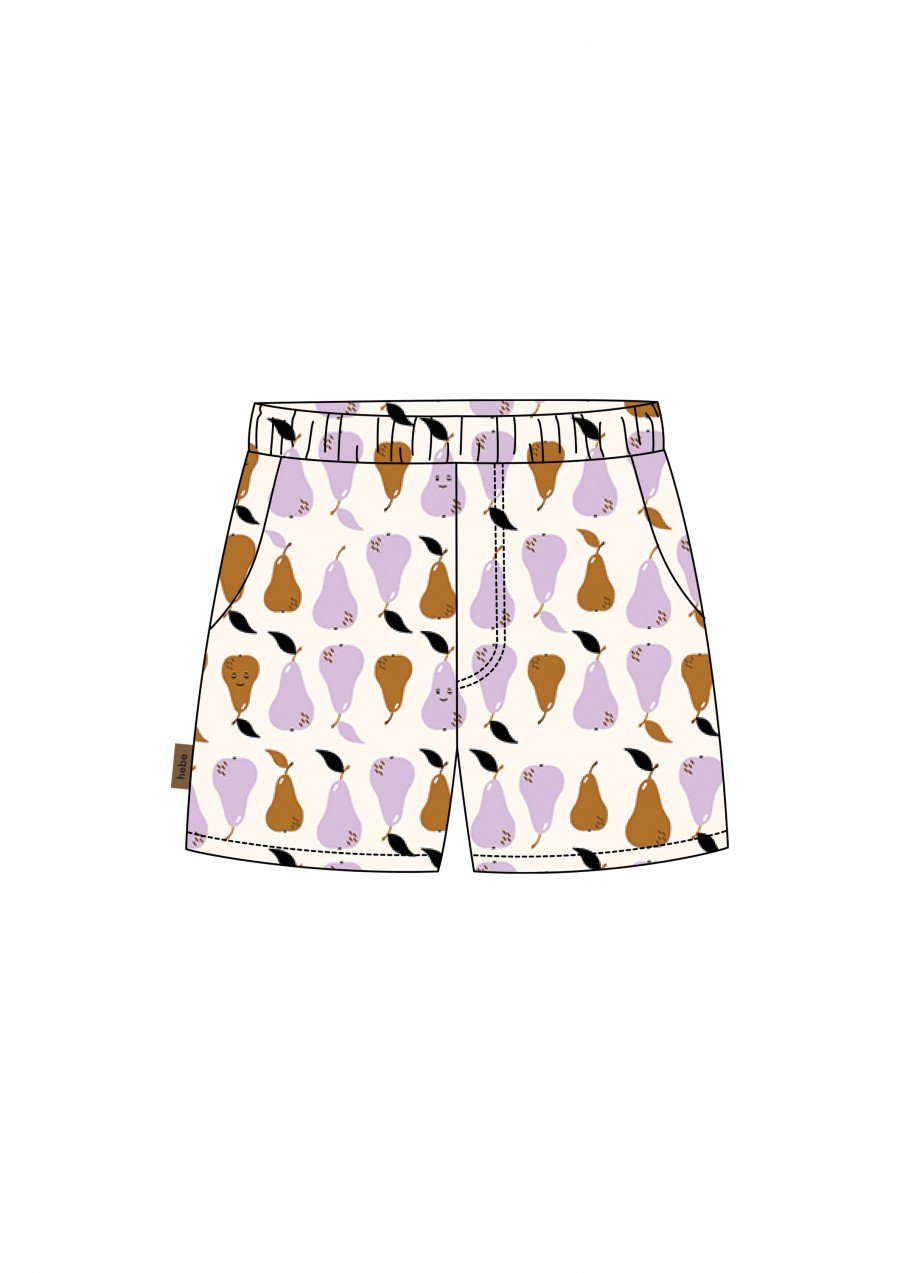 Shorts cotton with pear print SS24114L