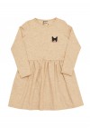 Dress beige with cat BC18034