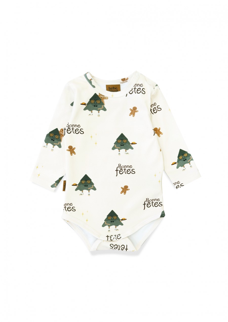 Body with all-over festive print 0159_F25246