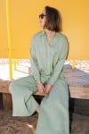 Pants light green linen for female SS23218