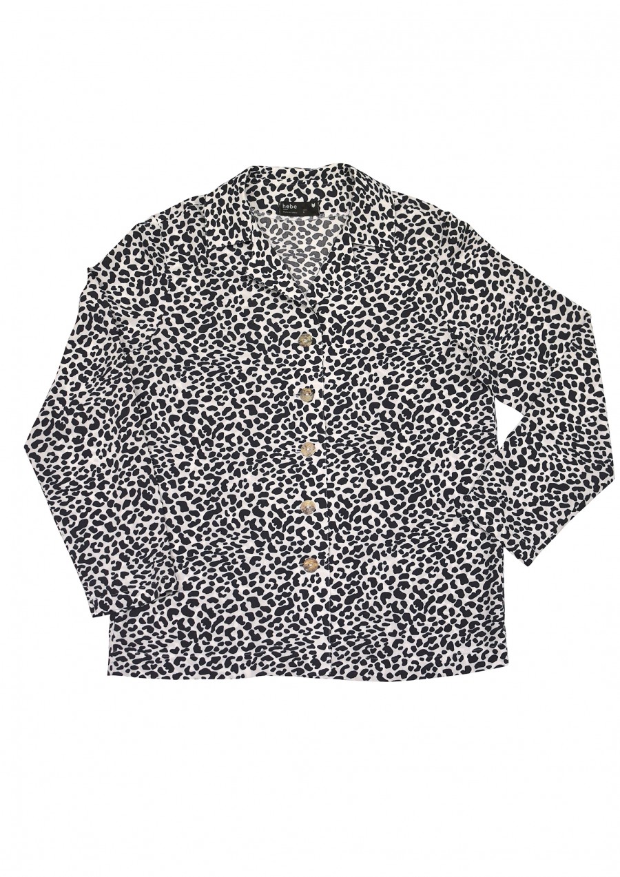 Blouse with leopard design for female SS20145
