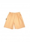 Shorts cotton with yellow check print SS24067