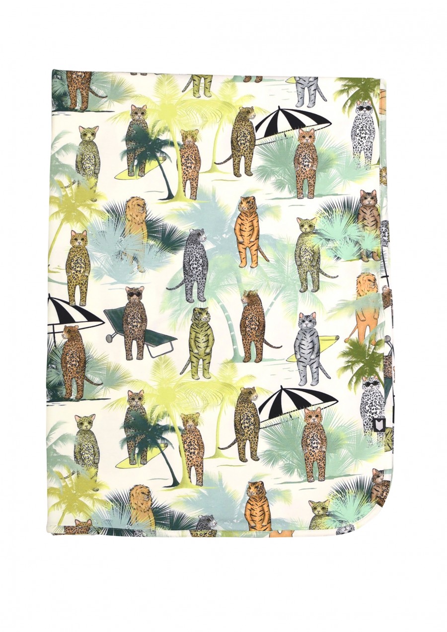 Blanket with animal and palm print SS20038