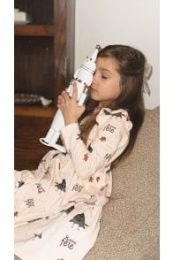 Dress with all-over festive print
