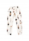 Warm pants white with animal print FW22317