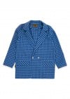 Jacket cotton with blue check print SS24251L
