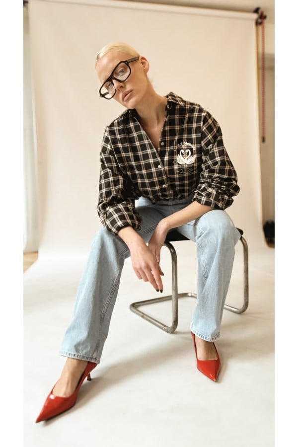 Tina classy gray shirt 0389_LM007