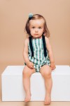 Romper with green stripes SS20003