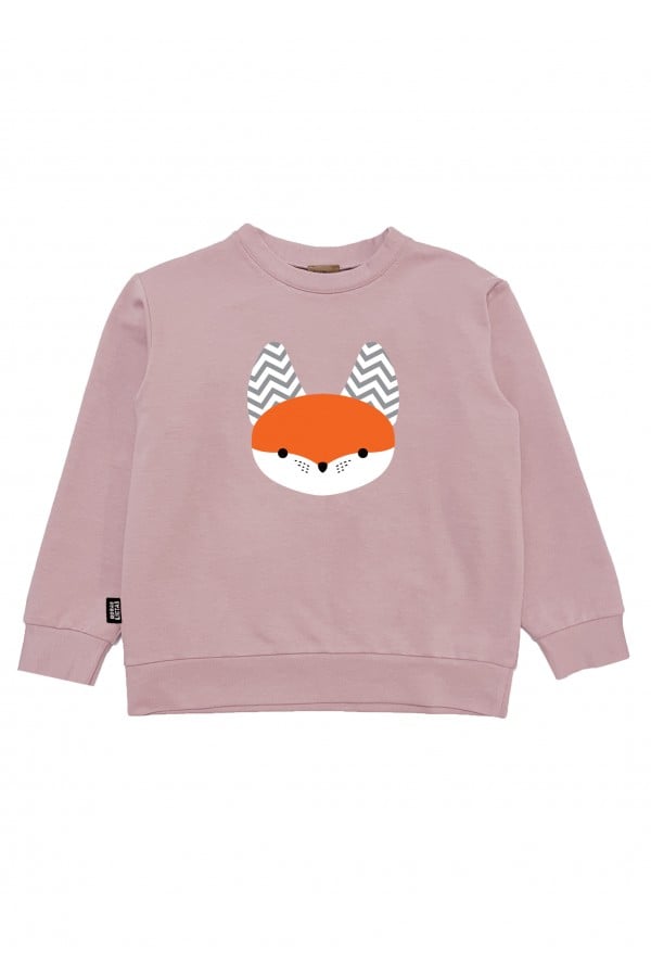 Sweater pink with Tuta's fox print 0074_TF2402